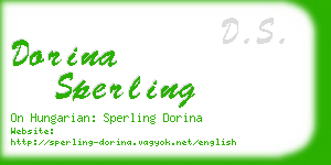 dorina sperling business card